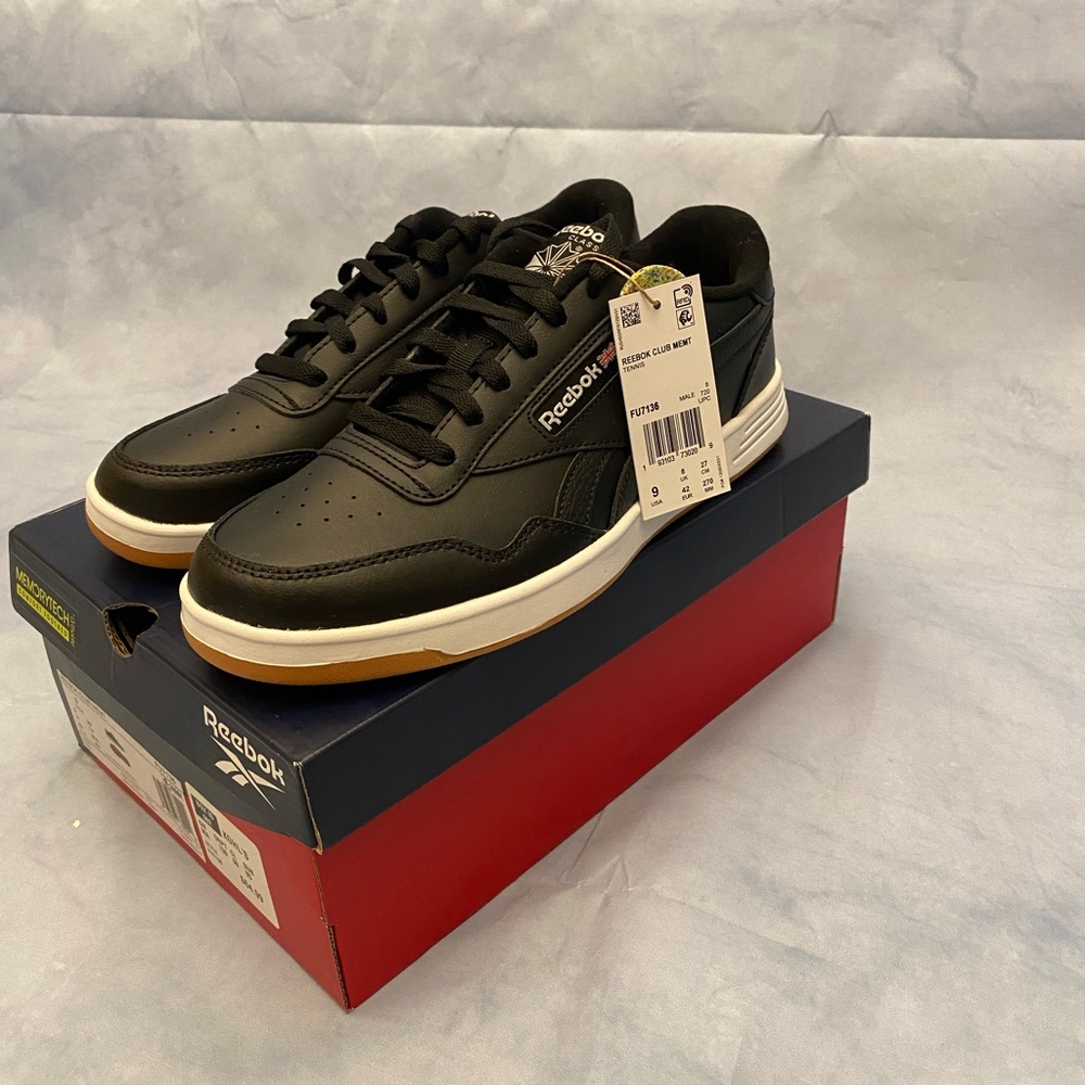 REEBOK CLUB MEMT FU7136 MENS BLACK/WHITE